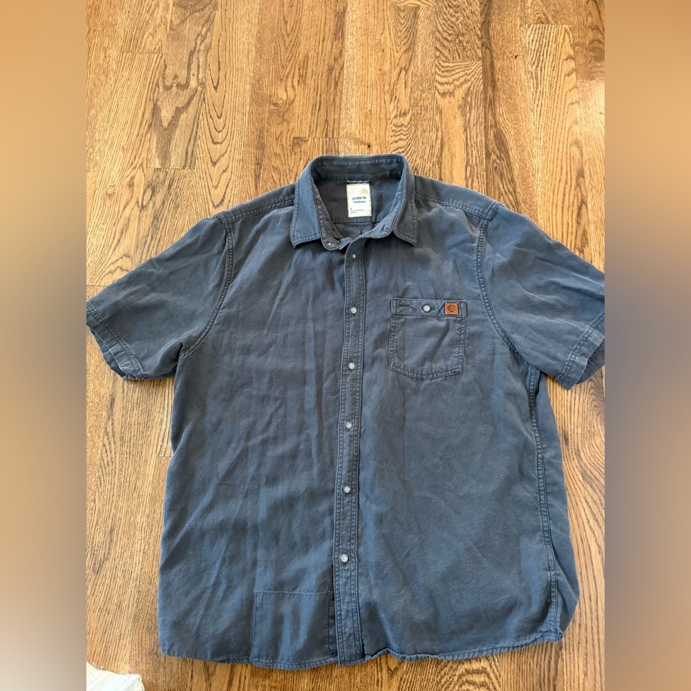 Men's Casual Button Down Shirt in Dark Blue